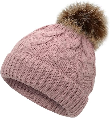 Miniatura 5 de Zando Gorro de invierno para bebé gorro de punto grueso para bebé gorro cálido con pompón gorro para bebé gorro de esquí para recién nacidos gorros