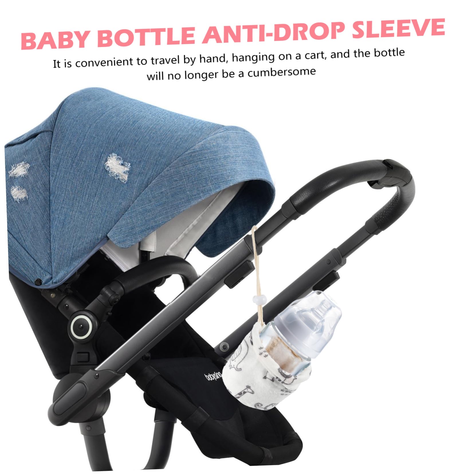 ibasenice 5 Piezas Cubre Biberones Anti Caída Decoración del Coche Funda Portátil para Biberón Calentador De Biberones De Viaje Tapa De Biberón Niño Pequeño Leche Aislamiento Sherpas