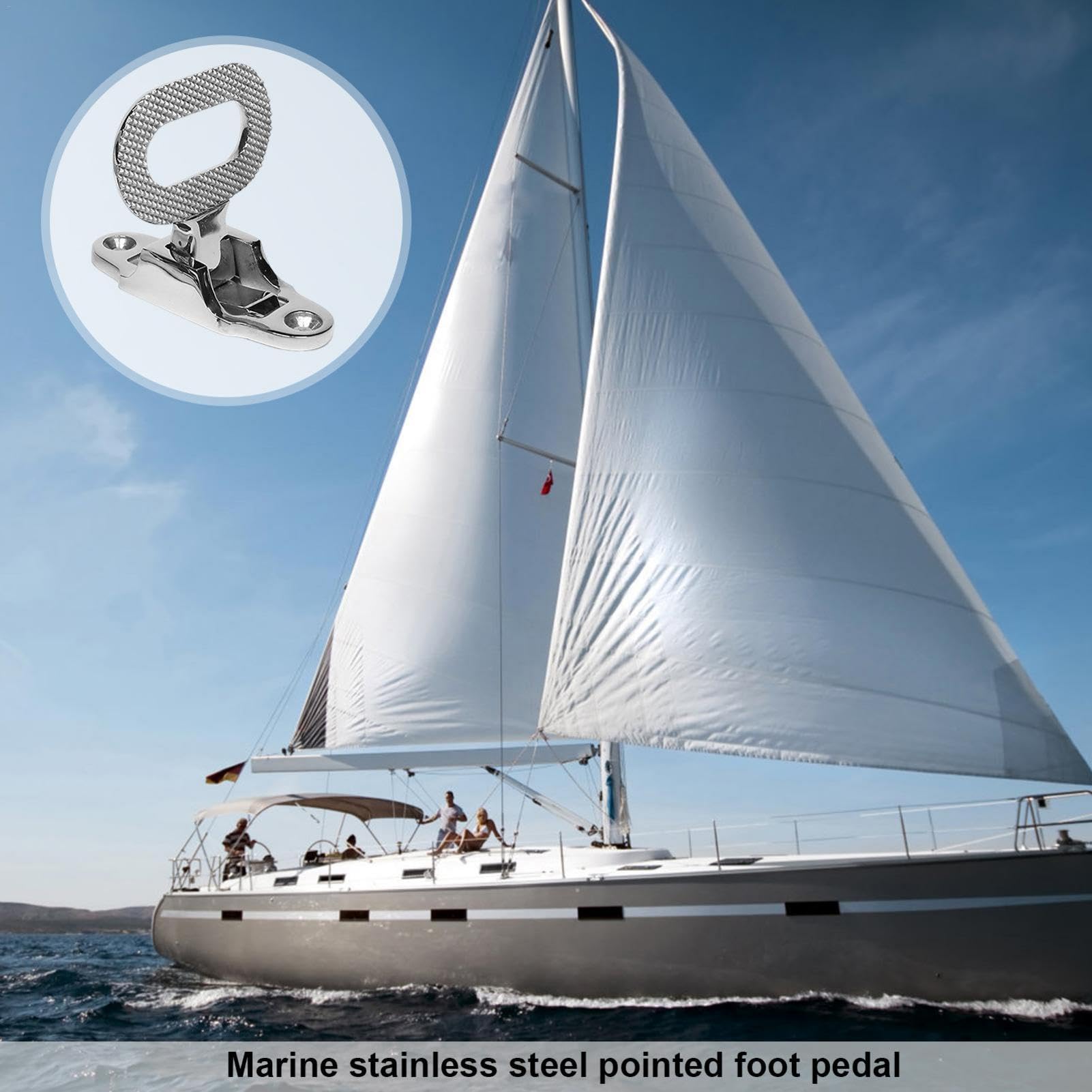 Klappbare Maststufe – Sicherheits-Klappgreifer, Heckzugangsleiter | Sicherheits-Edelstahl 316 für Boote, Boots-Trittleiter mit Schnellverschluss-Hardware-Zubehör für Surf-Yacht, Auto, Wohnmobil, LKW