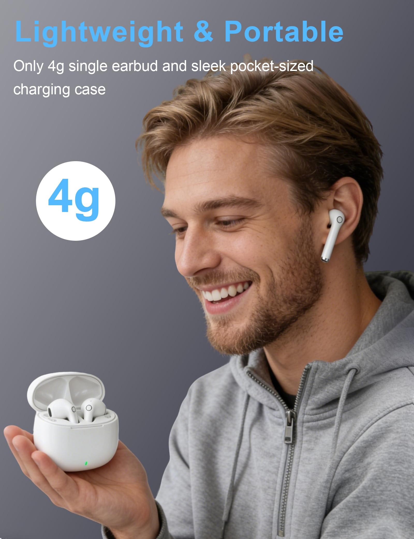 Auriculares inalámbricos para iPhone 17 16 15 Galaxy A37 A57 A36 A16 A17 Pixel 10a,Auriculares Bluetooth 5.3 HiFi Estéreo Cascos Inalambricos Bluetooth con Control Táctil para Xiaomi Redmi Note 14 15
