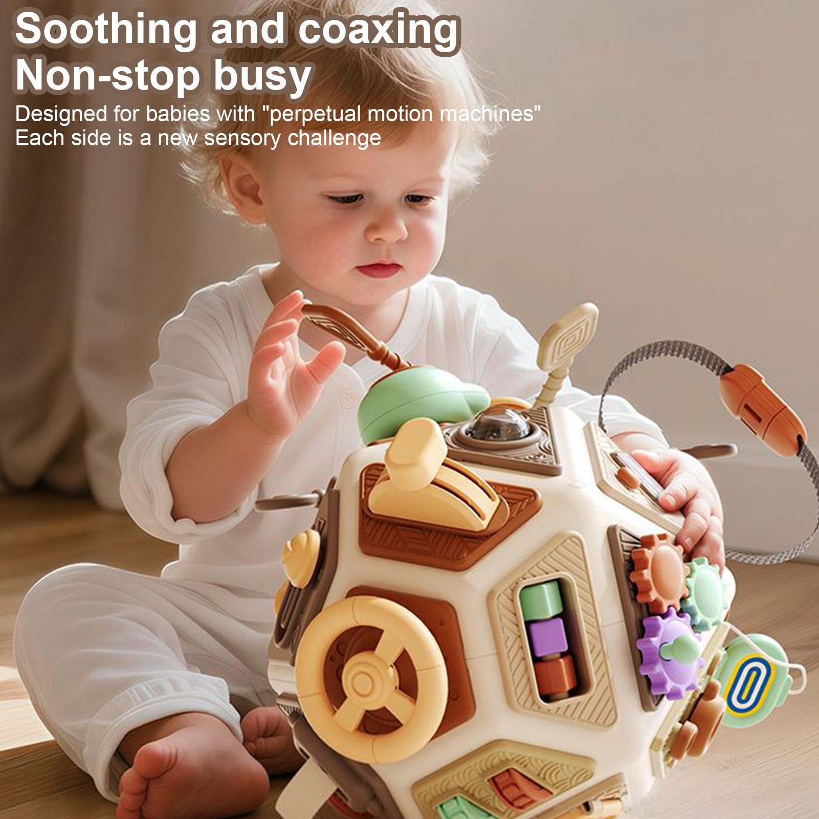 Cubo De Actividad Sensorial Para Bebés De 6 Meses – Juguete De Aprendizaje Preescolar Con Módulos Desmontables, Ideal Para Viajes