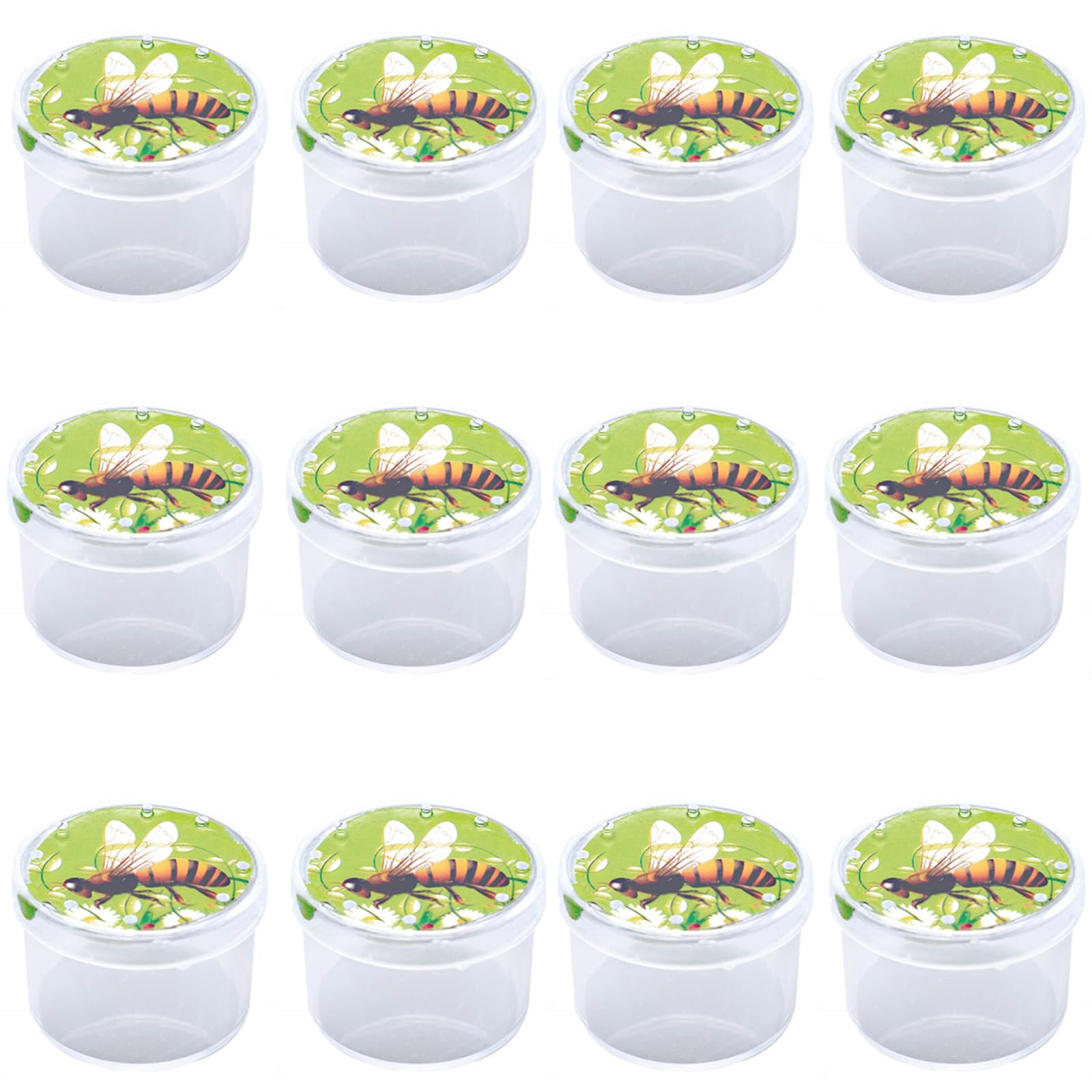 12 Pack Bug Catcher for Kids, Bug Box, Bug Hunting Kits for Children, White Insect Containers, Ideal for Science and Nature Exploration in Outdoor and Indoor Environments