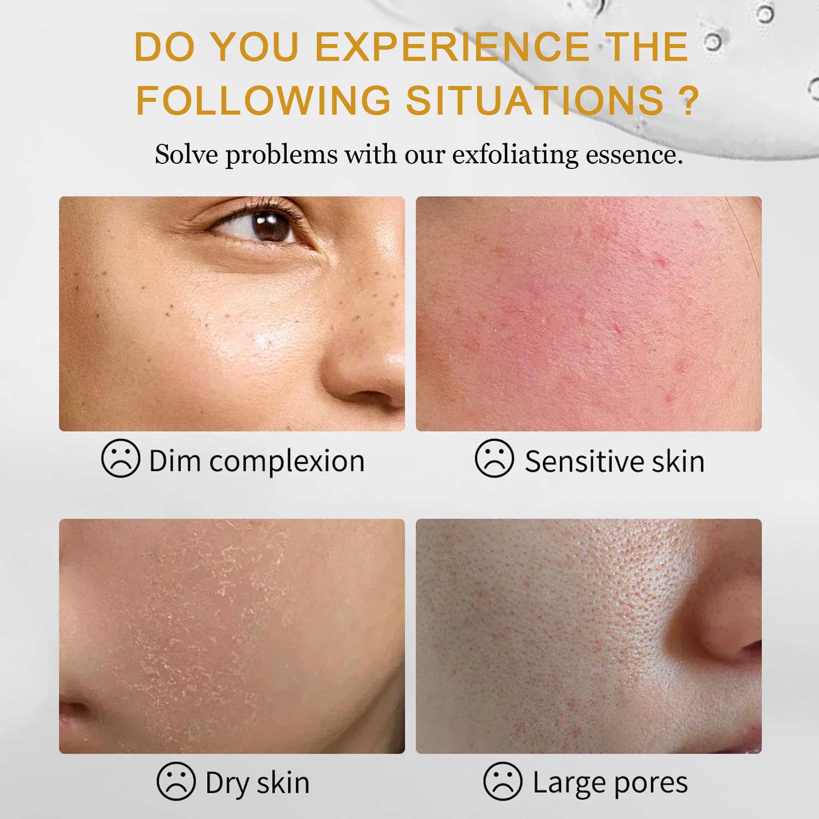 Peel Shot Glow Rice Ampoule Duo, 2PCS Siero Coreano Esfoliante al Riso Bianco & Nero, Delicato Viso Peeling, Rimuove Cellule Morte, Elimina Punti Neri, Pulisce Pori, Idrata Profondo