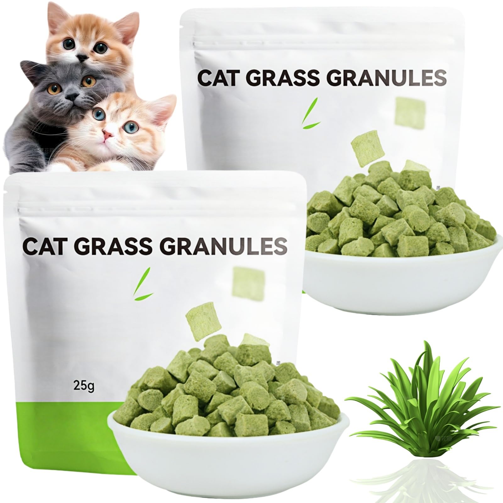 2Pcs Cat Grass Teething Stick,Cat Teeth Cleaning Sticks,Ca-t Dental Treats and Teeth Cleaning,Natural C-at Chew Sticks for Indoor Ca/ts,Catnip Dental Sticks,C/at Teething Toy and Hairball Control