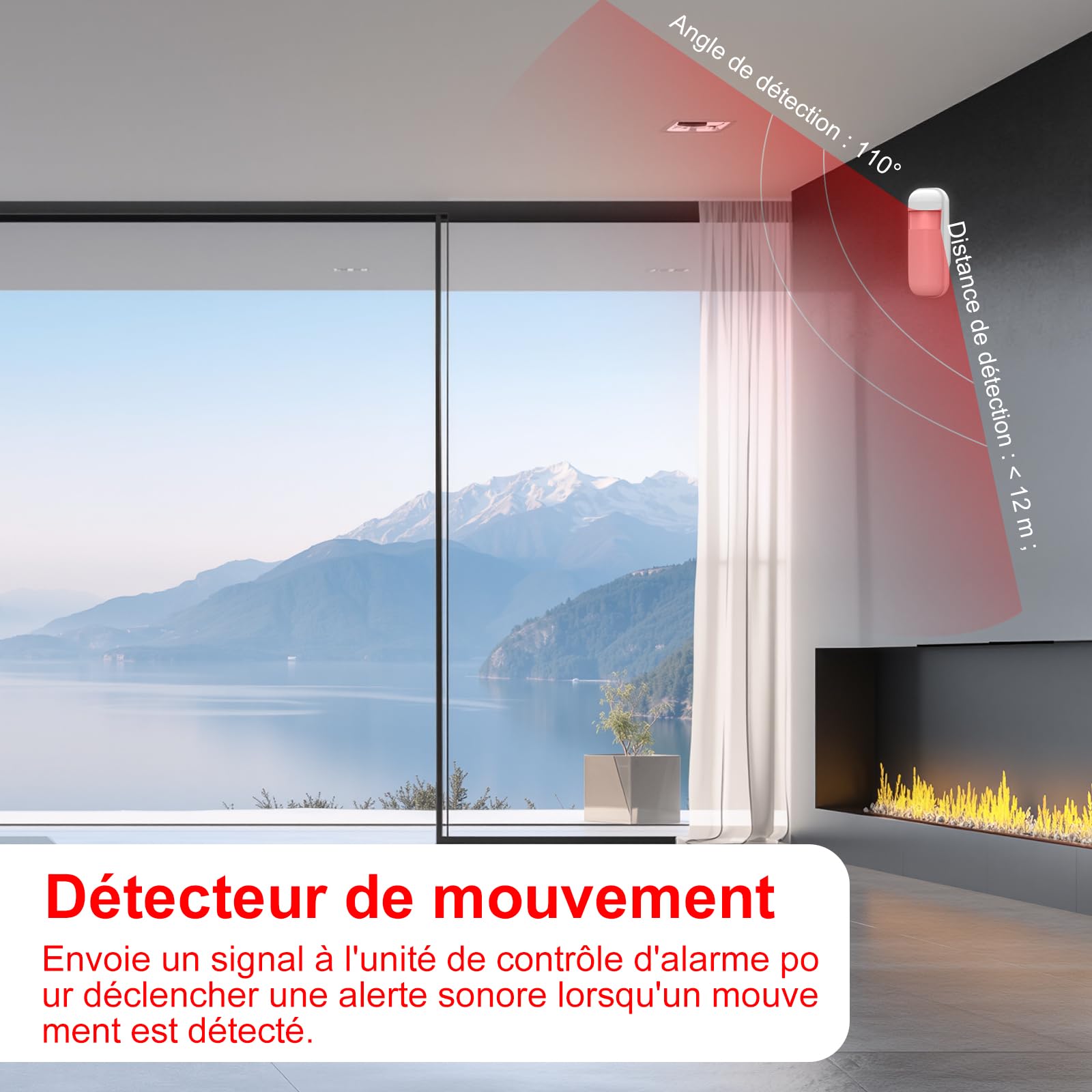 Alarme Maison sans Fil WiFi 4G sans Abonnement, Kit Alarme Maison Connectée 21 Pièces avec Écran Tactile 4,3", Sirène 120 DB, Détecteurs Mouvement et Porte/Fenêtre (Lot de 21 Articles)
