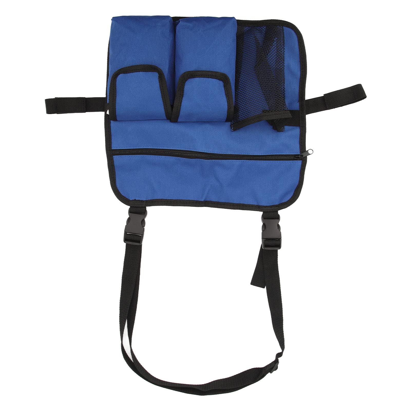 Bolsa colgante para silla de camping, tela Oxford 600D, bolsa para reposabrazos para silla de playa, organizador multifuncional para silla de pesca de camping al aire (azul)