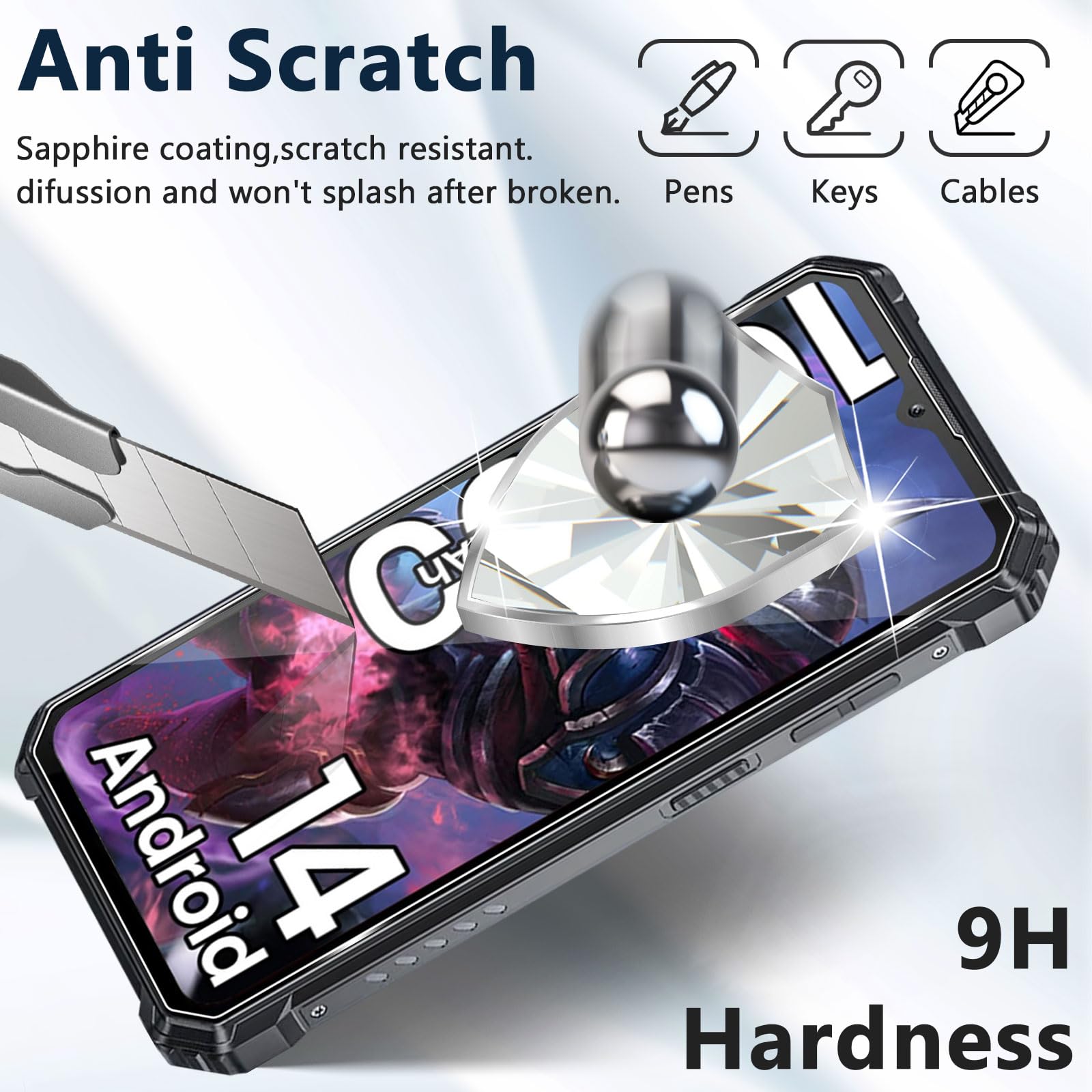 Anti-Riflesso Vetro Pellicola Protezione per Oukitel WP28 / WP28E