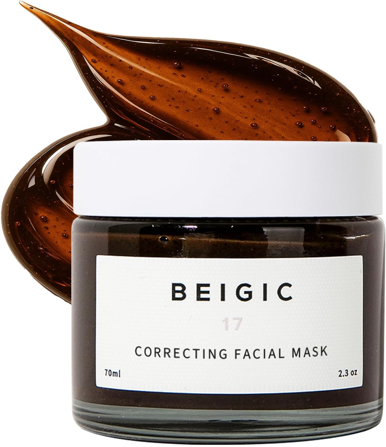 BEIGIC Correcting Facial Mask - Vegan Pore Tightening Face Mask with Coffee Bean Powders, Sucrose & Coconut Oil for smooth, even-toned & moisturized skin (2.36 Fl. Oz)