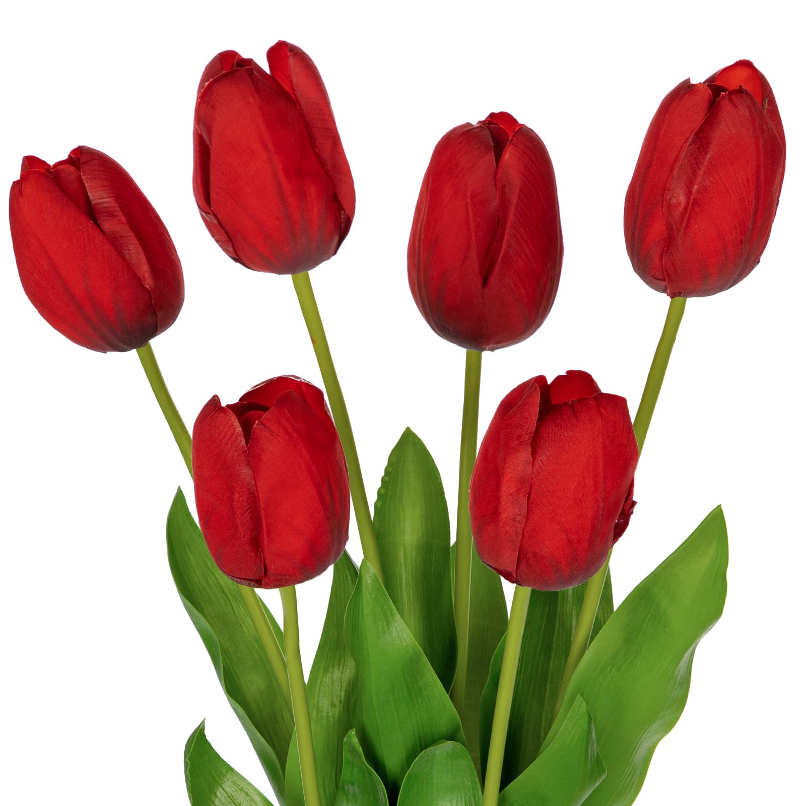 Briful 60CM Tulpen Kunstblumen Wie Echt Dekoblumen Künstliche Rote Tulpen Frühlingsblumen für Blumengesteck Home Büro Resto Frühlingsdeko