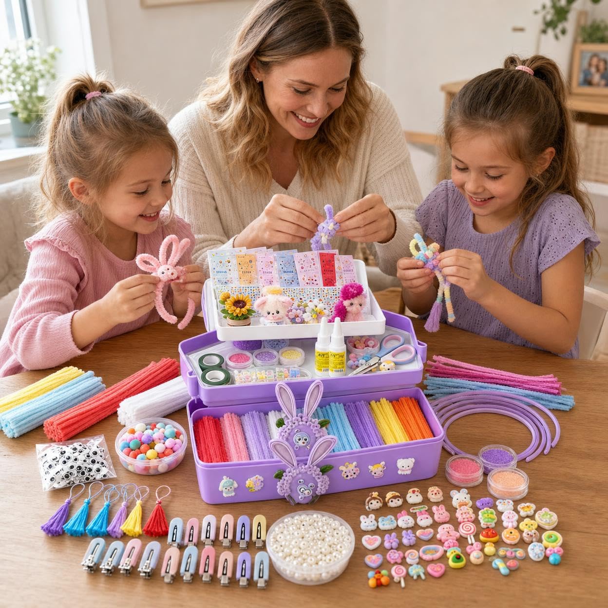 Nishiyuenyi Kit Manualidas Limpia para Niños, incluidos, Materiales para niños, Actividas en casa, style to 1