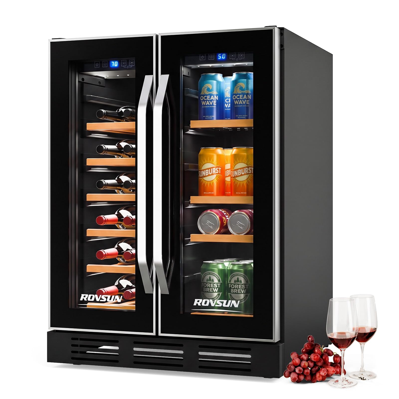 ROVSUN G46000810 5.3 cu ft Wine Cooler Black