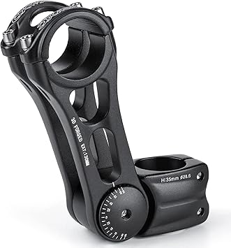 Adjustable MTB Stem 31.8mm 70 Degree - 90/110/130/145mm Bike Stem Riser for Handlebar - Aluminum Alloy Mountain Bike Handlebar Riser Extender for MTB Road City Bike Bicycle