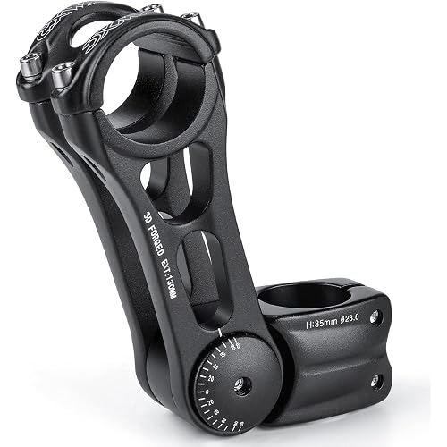 Adjustable MTB Stem 31.8mm 70 Degree - 90/110/130/145mm Bike Stem Riser for Handlebar - Aluminum Alloy Mountain Bike Handlebar Riser Extender for MTB Road City Bike Bicycle