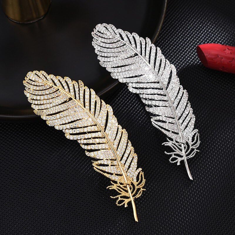 Image of Rhinestone Brooch for Women 18k Gold Plated Brooch Pin Fashion Brooch Lapel Pin Dress Accessories Safety Pin Jewelry Thanksgiving Day Birthday Wedding Gifts for Mom Wife