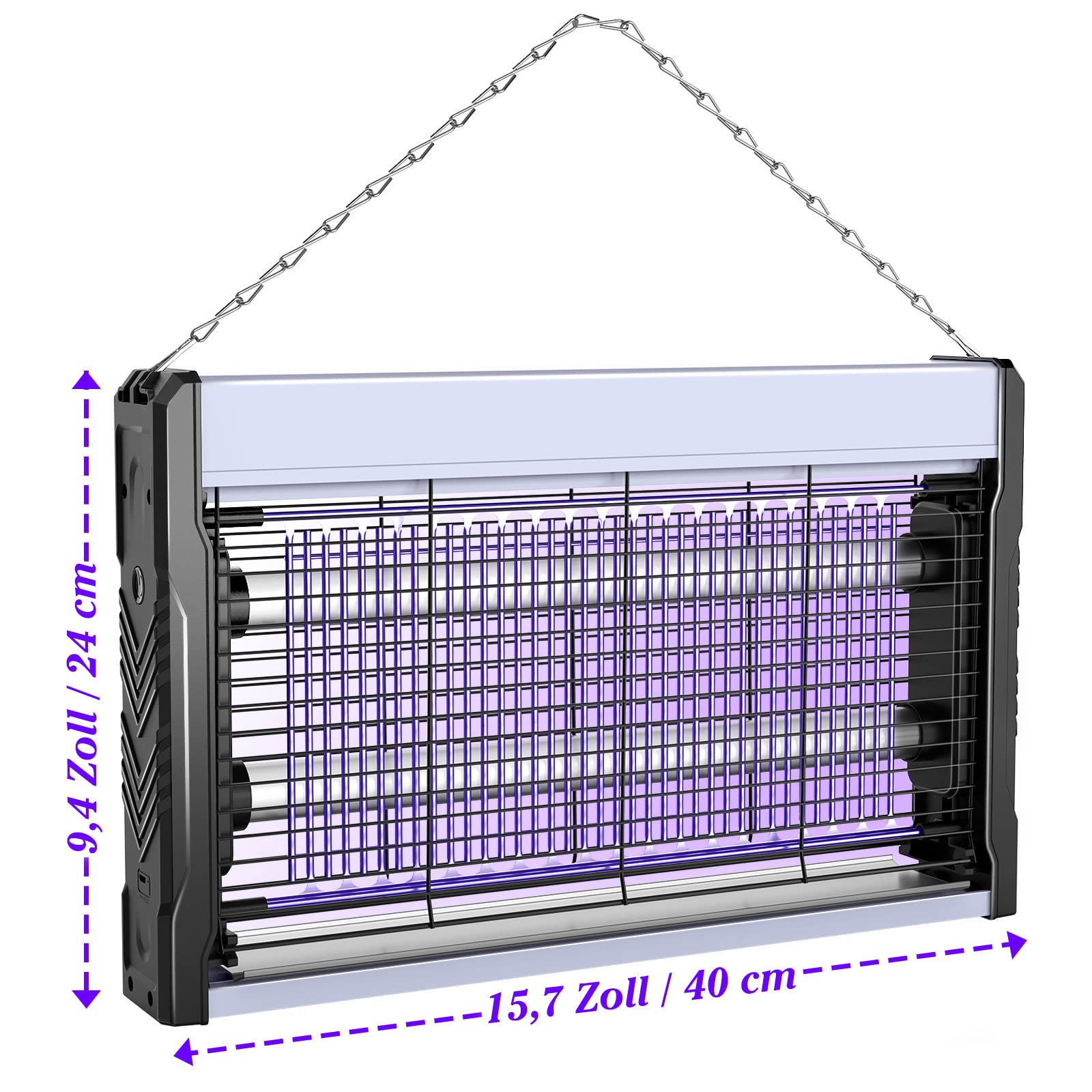Insektenvernichter Elektrischer USB, 3200V UV Mückenlampe Wandmontierter Bug Zapper mit Kabel, Insektenlampe Elektrische Fliegenfalle Mückenfalle Fliegenfänger Insektenfalle für Innen Außen