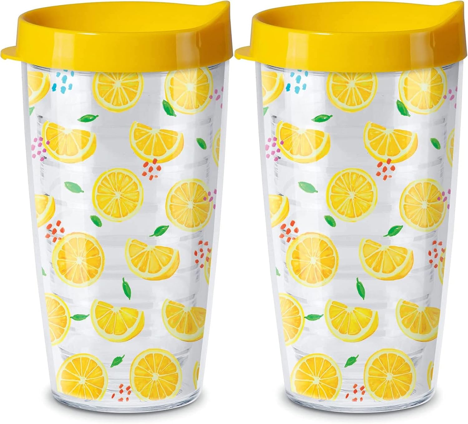 First Dawn Double Wall Insulated Unbreakable Plastic Travel Tumbler with Lid Holds