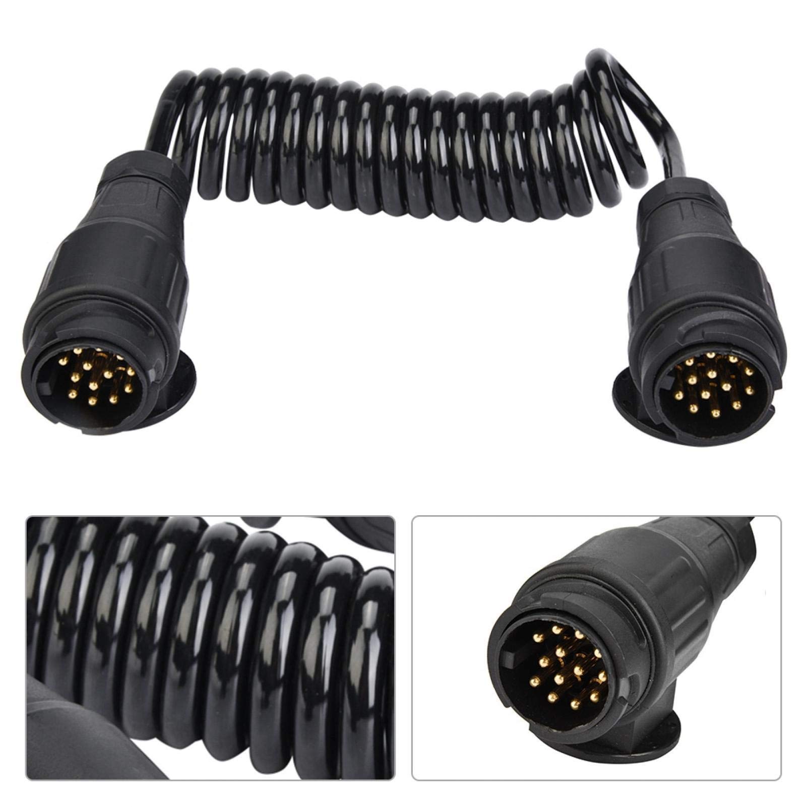Złącze do przyczep, 13-pinowa wtyczka do przyczepy sprężyna okablowanie kabel złącze adapter do przyczepy przyczepy kempingowej