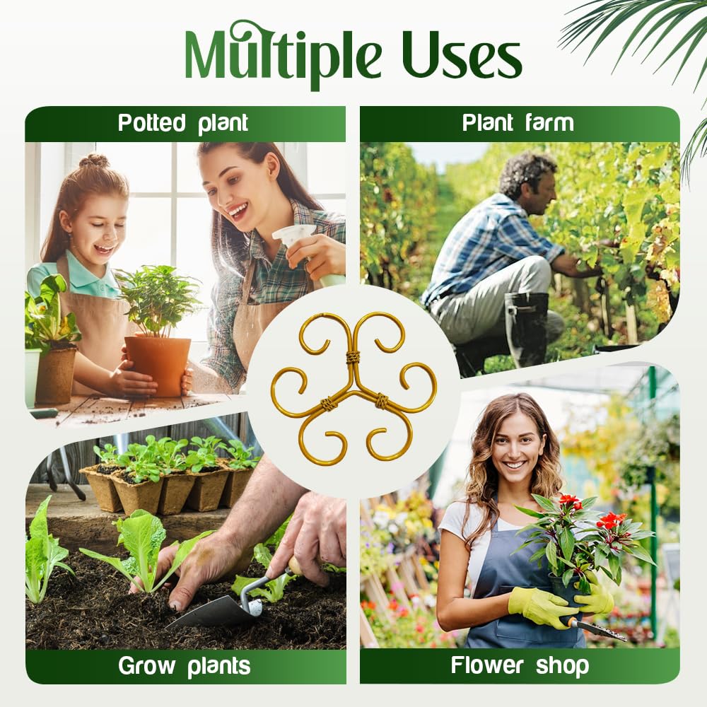 Monstera Lot de 10 supports pour plantes grimpantes - Stabilisateur durable - Clips de jardin pour plantes grimpantes - Support de tige de plante idéal pour une croissance prospère (10 pièces, #A)