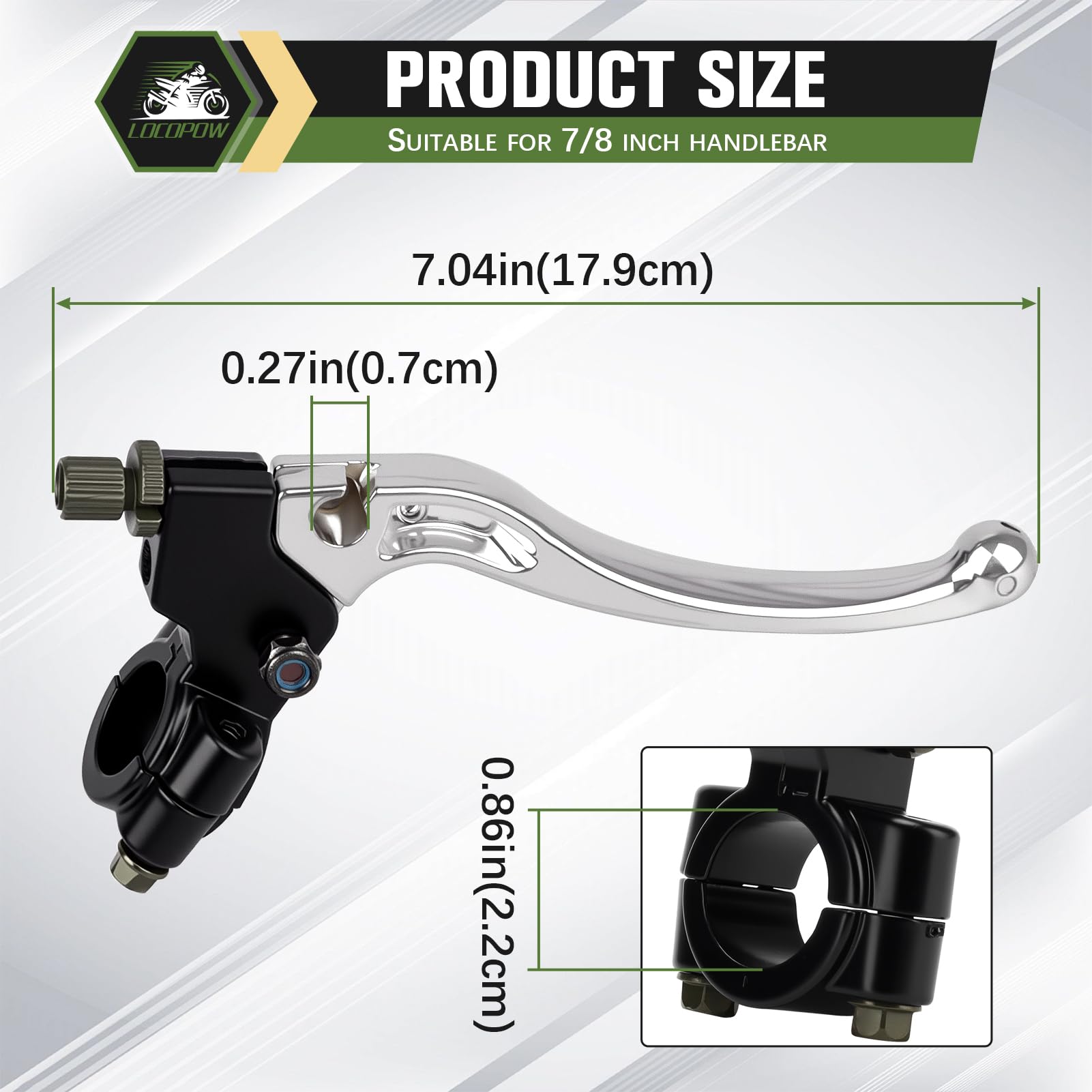 Maneta Embrague Universal Odiousaxse Palanca De Embrague Perch 7/8" XR50 XR70 XR80 XR80R XR100 XR100R XR200 XR200R Reemplazo Para Honda OEM Soporte Rueda Moto