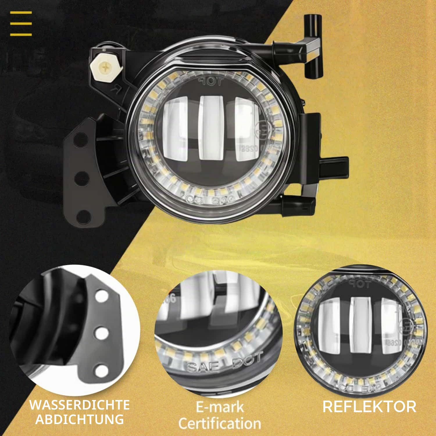 LED Nebelscheinwerfer Fur BMW 5 Series (E60/E61) 03-07 3 Series SDN/WGN E90/E91 04-12 M-package 3 Series CPE/CONV E46 03-07 6 Series E63/E64 03-10 BMW X3 E83 03-06 Ein Paar Klar Linse
