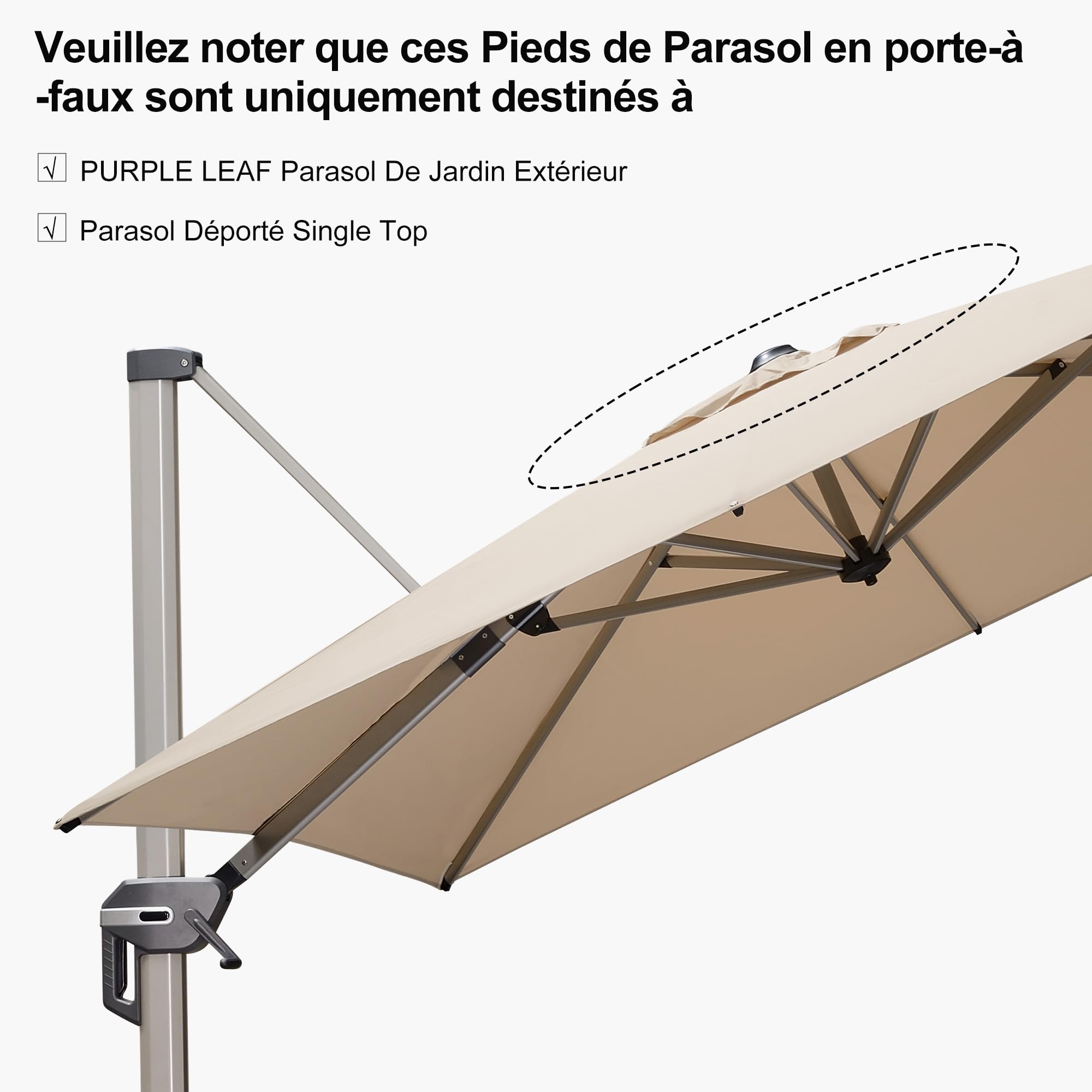 PURPLE LEAF - Patas de sombrilla pesadas para sombrilla de jardín al aire libre, 91,5 x 89 x 17 cm, se puede llenar con agua o arena, hasta 100 kg