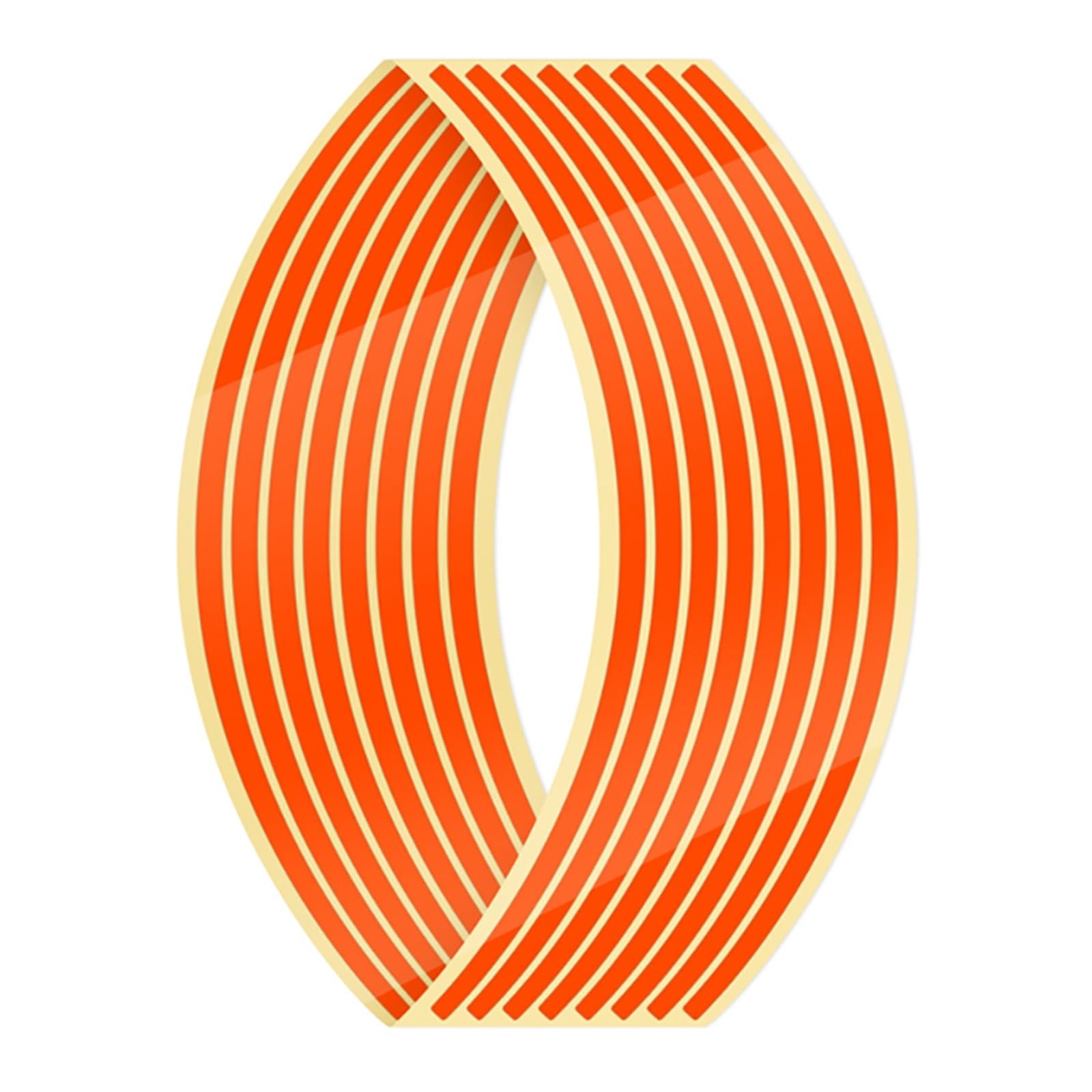 Reflective Sticker 1set of 16pcs Wheel Sticker Reflective Rim Stripe Tape Bike Motorcycle Stickers