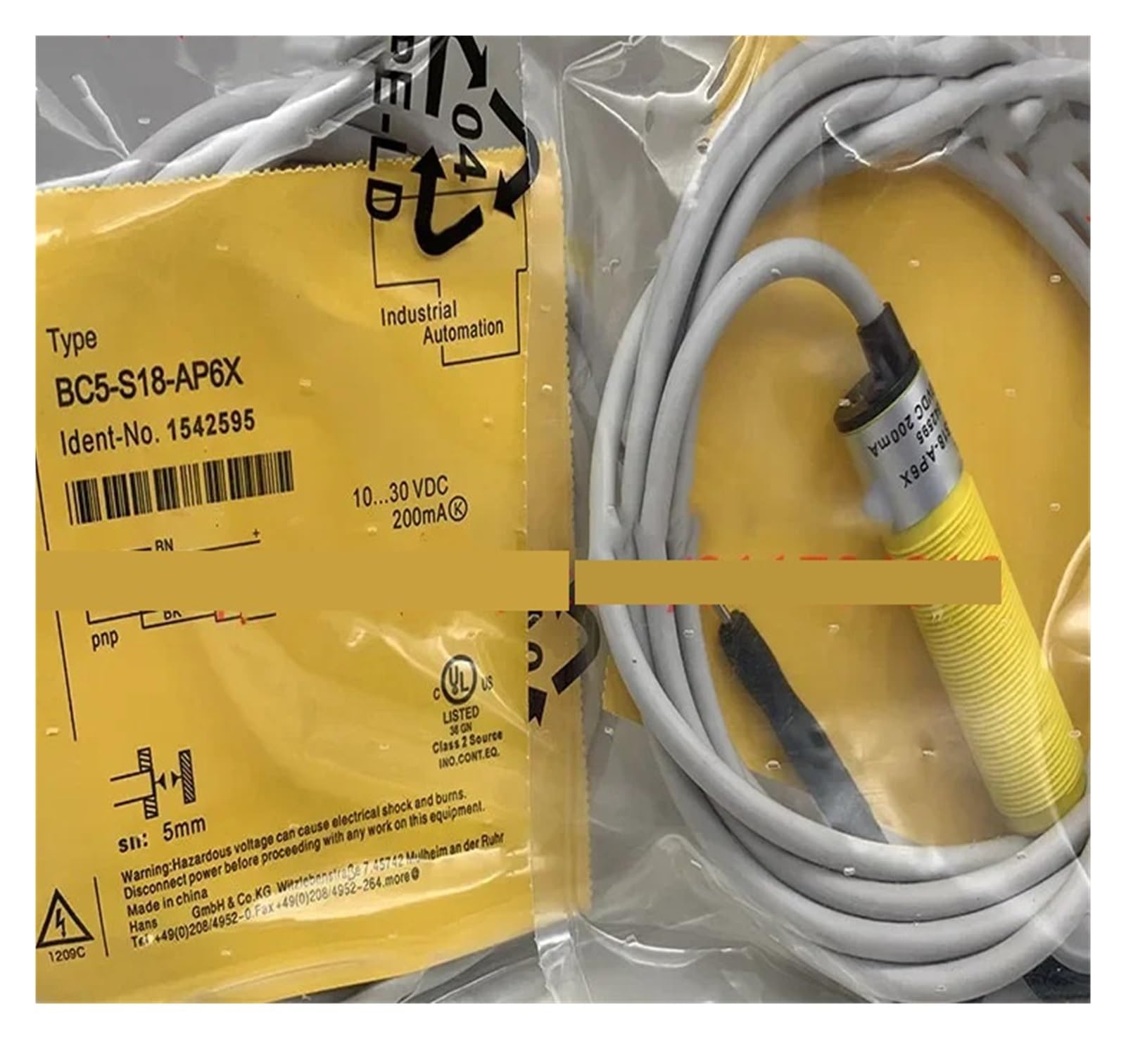 2 uds Sensor Capacitivo BC5-S18-AN6X BC5-S18-AP6X(BC5-S18-AP6X)
