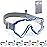 Vvinca Kids-Goggles with Nose Cover, Diving Mask Elastic Fabric Strap Anti Fog Anti Shattered Lens for Kids Swim Goggles 3-14