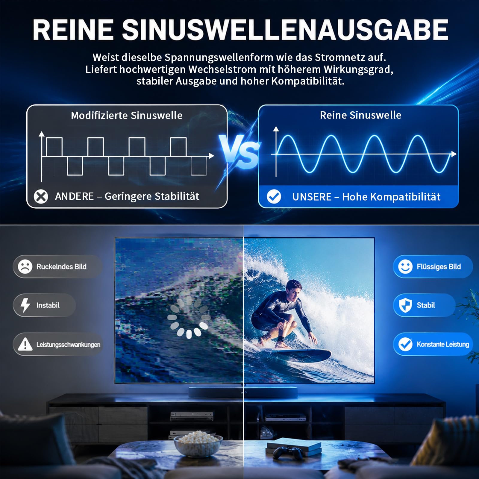 Onduleur hybride 3600 W avec MPPT 120 A, 24 V CC vers 230 V AC, sinusoïdal pur, PV 60-500 V, hors réseau, module Wi-Fi, pour batteries AGM et gel