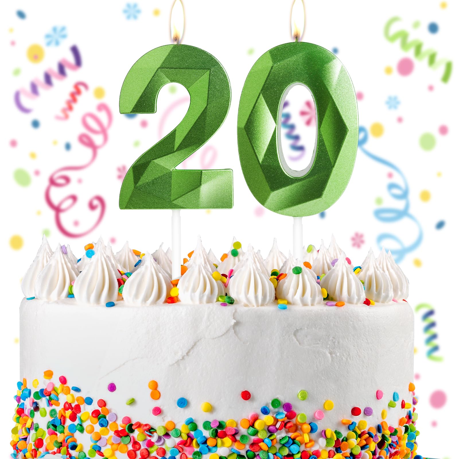 Candeline Compleanno Numero 13 Oro Modello Waffle - 2 Candele + Numeri 1 E 3 Per Torta Compleanno - 5