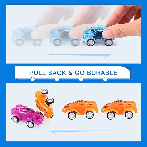 Miniatura 5 de 100 piezas de juguetes de autos a granel para fiestas de automóviles, mini autos, divertidos autos, paquete de autos pequeños de plástico para