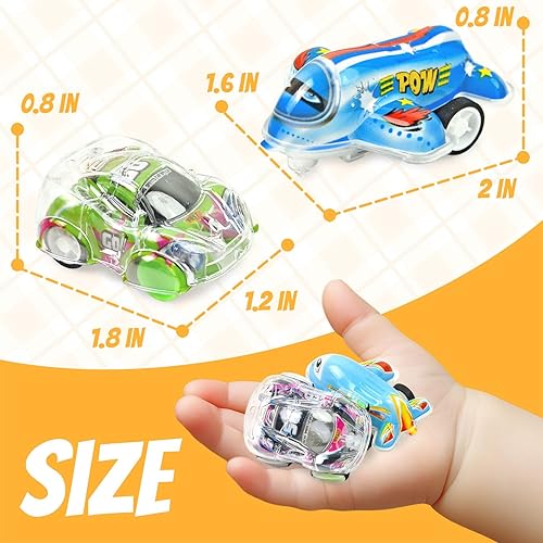 Miniatura 3 de Vileafy Juego de 50 autos y aviones a granel, juguetes de caja del tesoro para aula, recuerdos de fiesta para niños de 3 a 5 años, premios de