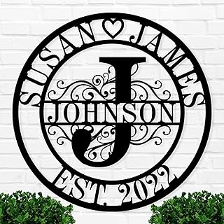 Personalized Wedding Gift, Custom Metal Sign, Custom Name Sign,Personalized Signs for Home, Last Name Sign, Monogram Wall Decor, Personalized Metal Sign, Metal Wall Decor, Wedding Gifts