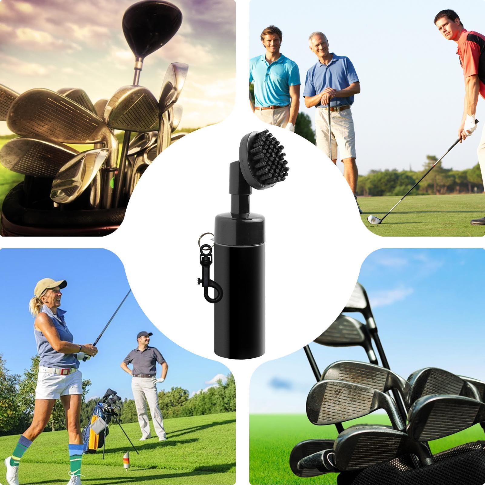 Golf Club - Pulitore Ritmo | Groove Clean Tool | Ritmo Cleaner Ritmo Club di Golf in Nylon Heavy Duty con Clip | Pulsante ergonomico portatile Strumento per affilare