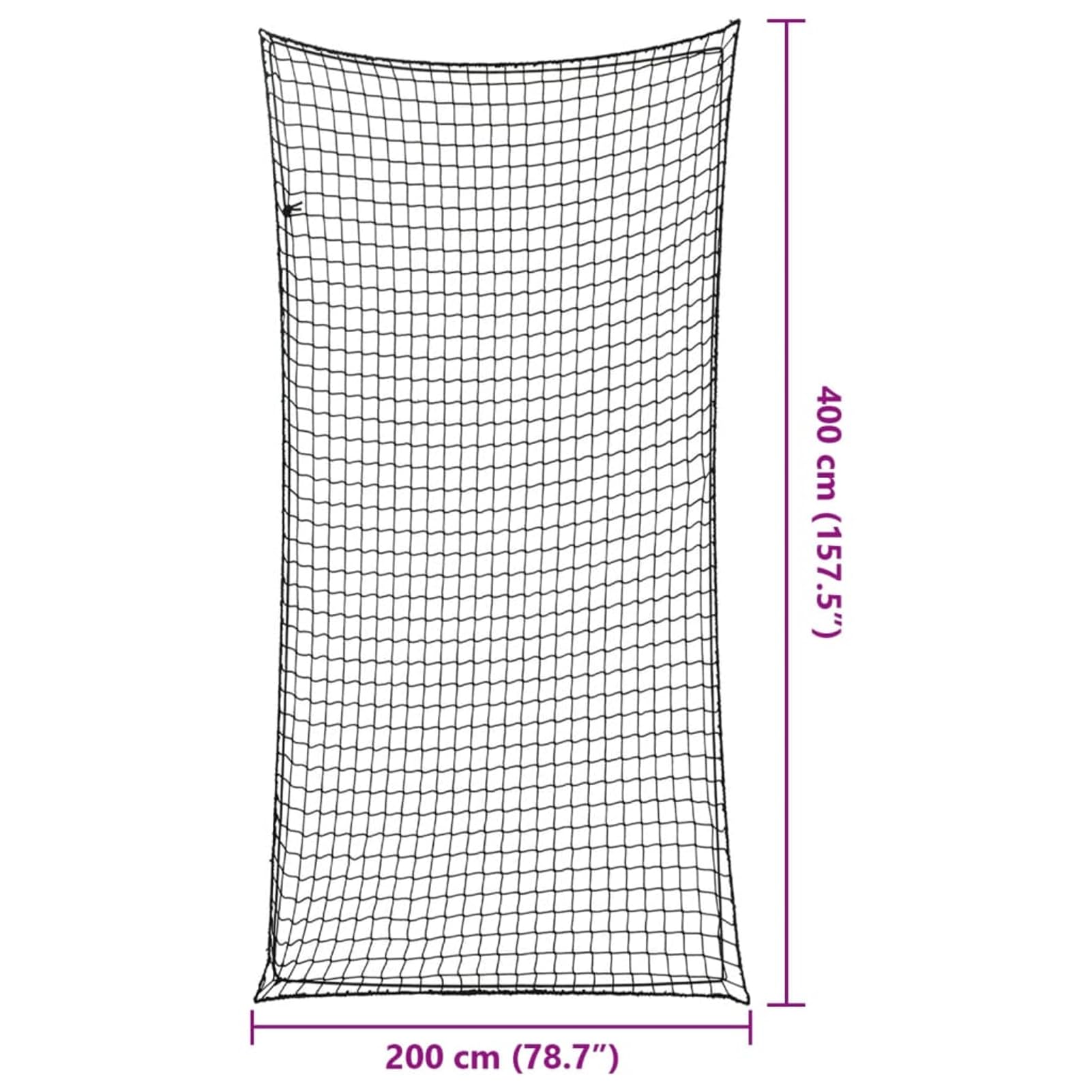 Anhängernetz für Ladungssicherung - Schwarz, Polypropylen, 4x2m, für Anhänger, LKW, Geländewagen Model4012281