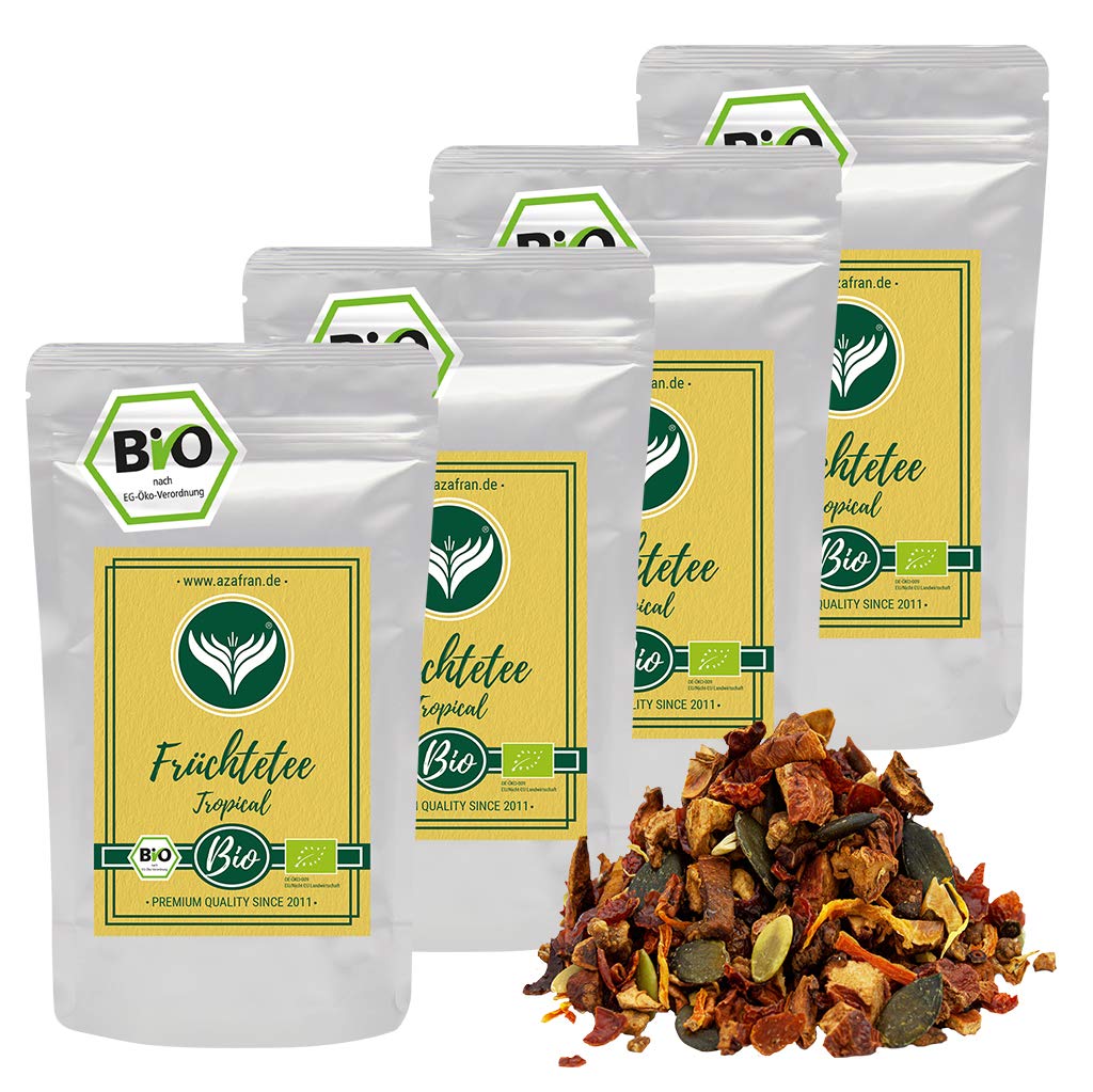 Azafran BIO Früchtetee Tropical Island mit Ananas, Apfel und Mango 1kg