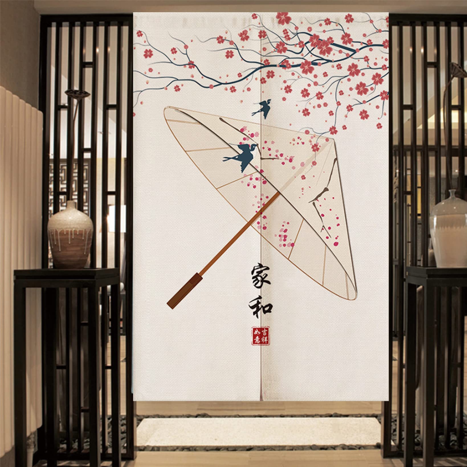 のれん　間仕切りカーテン 目隠し 暖簾 玄関暖簾 ロング のれん 85×180cm ロング 暖簾 間仕切り おしゃれ 和風 目隠し 階段