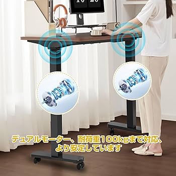 電動昇降デスク ダブルモーター スタンディングデスク Amazon | Donext スタンディングデスク 電動式昇降デスク 天板