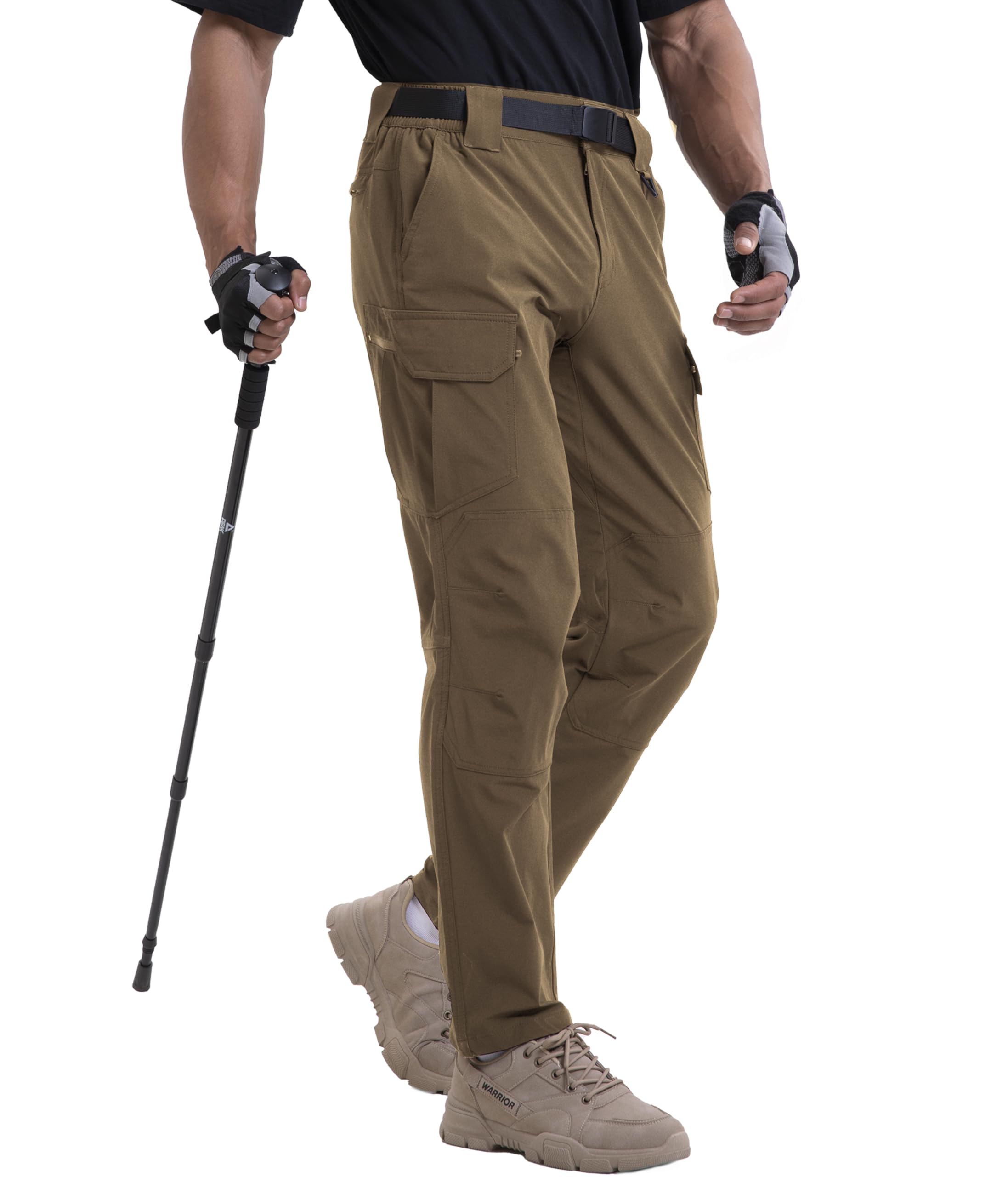 NATUVENIX Lightweight Mens Hiking Pants Quick Dry Travel Pants for Men Water Resistant Work Pants Men with Pockets