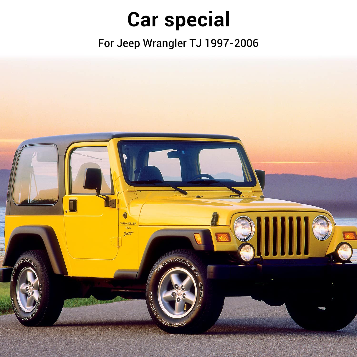 1997-2006 Jeep Accessory RT-TCZ Sunshade Mesh Bikini Top For Jeep Wrangler TJ 1997-2006 - UV Protection No-Drill Installation Jeep Sunroof Shade
