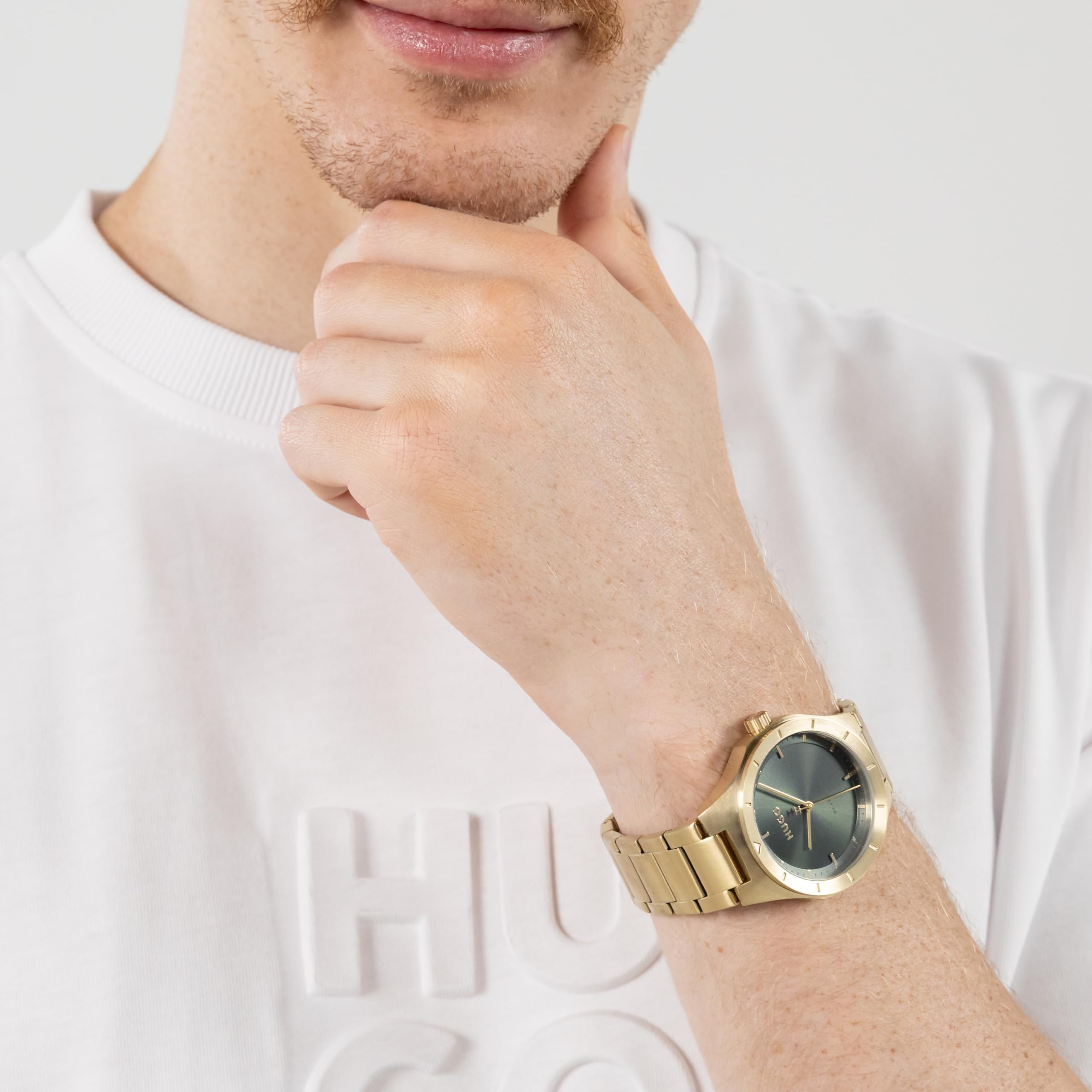 HUGO Orologio con Movimento al Quarzo a Tre Lancette Collezione #LIT con Cinturino in Acciaio Inossidabile