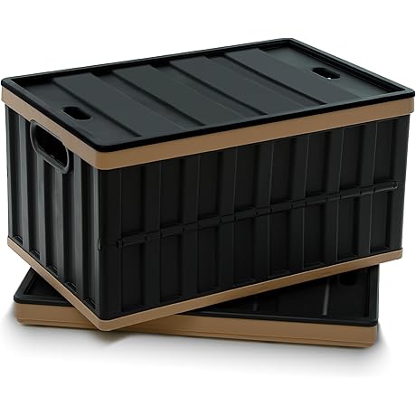 Citylife Collaspsible Milk Crate: 2 Packs of 64L Multipurpose Storage