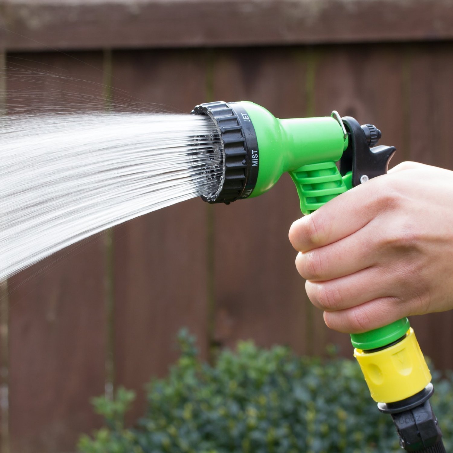 50ft Garden Flat Hose & Spray Nozzle 7 Settings