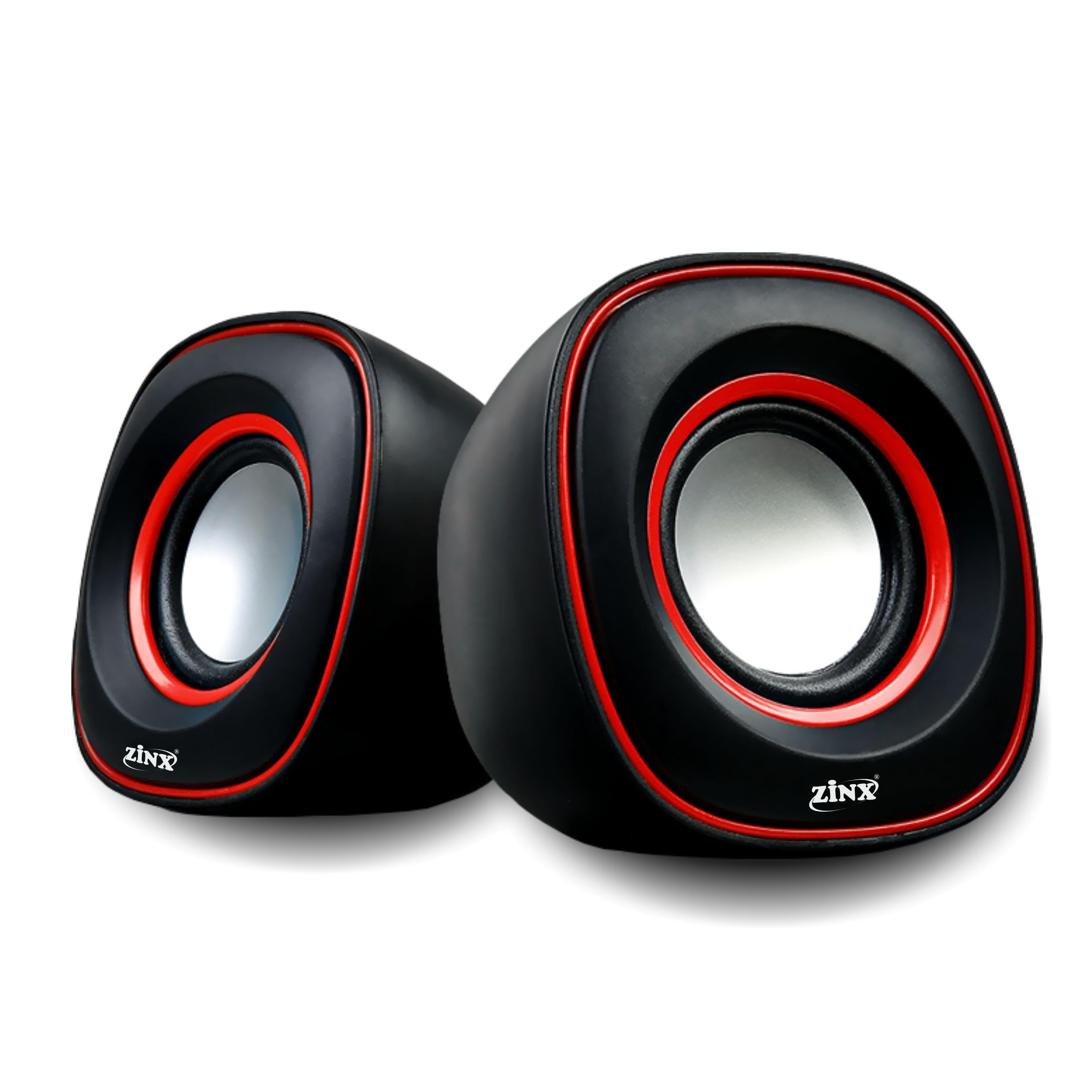 Zinx USB 2.0 Portable Multimedia Speaker System | Suitable for Laptop & Desktop | Power Bass
