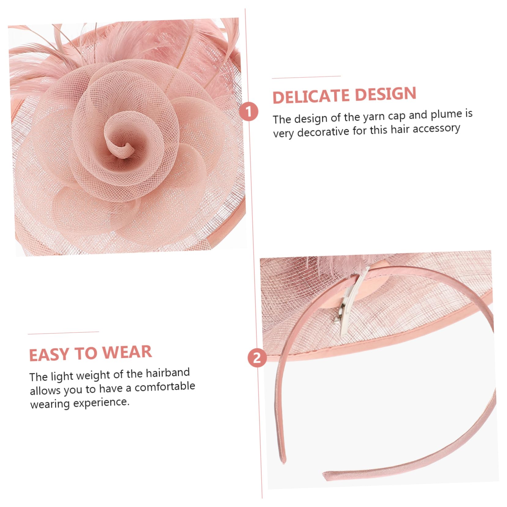 VALICLUD 4sets Fascinator per Donne Cappello Elegante per Feste Cerimonie e Party Teatrali con Accessori per Matrimonio e Cocktail