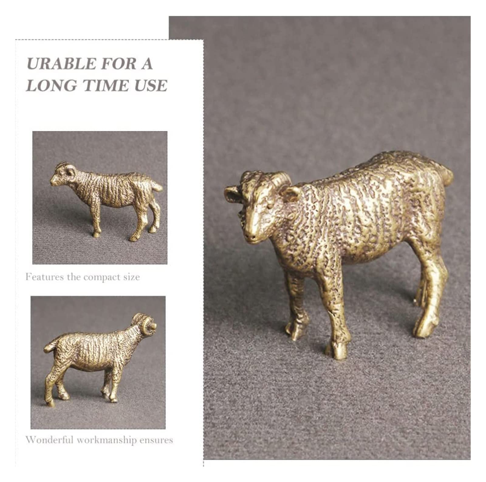 Amazon.co.jp: 銅像 彫刻工芸品 羊の置物 農場の動物のおもちゃ ヤギ
