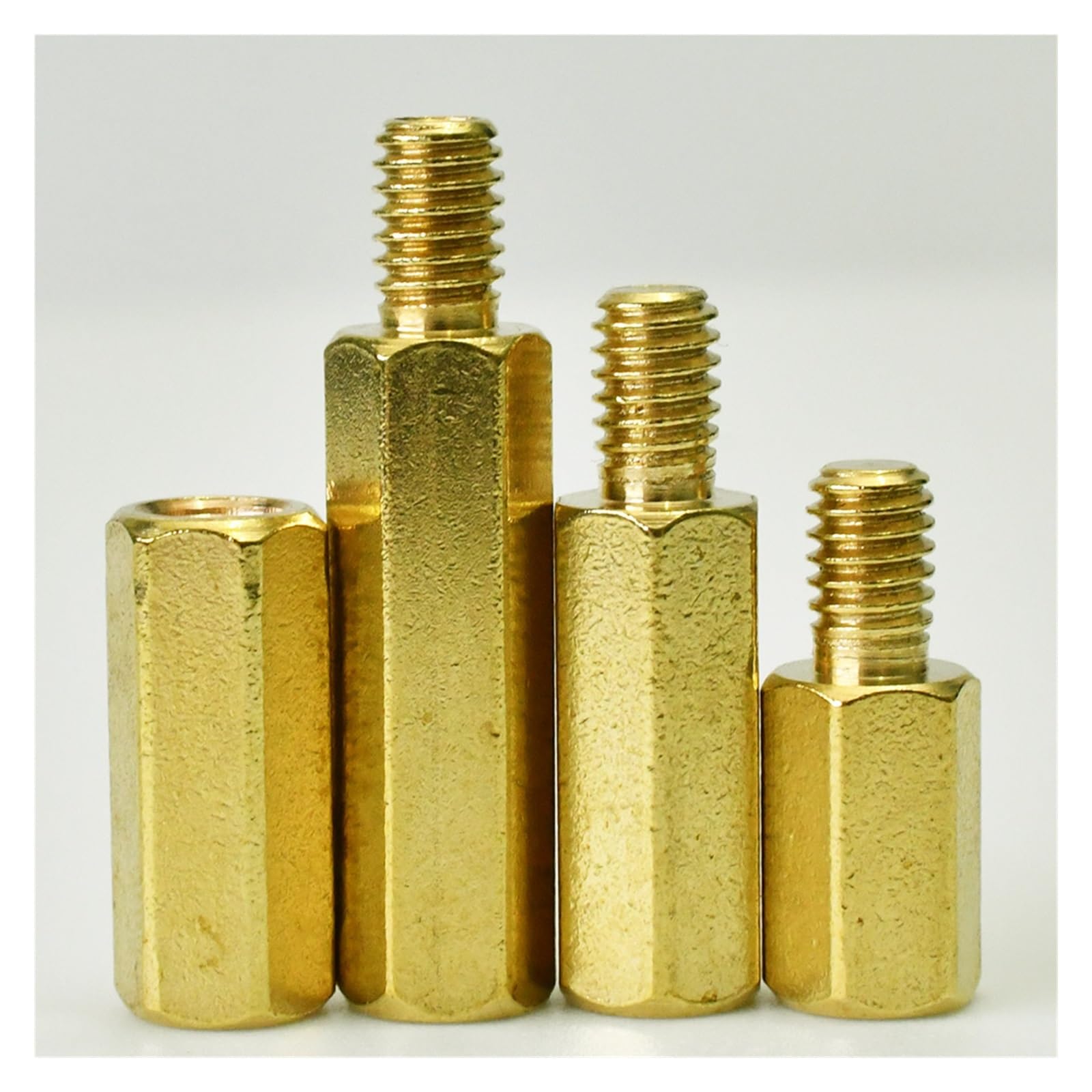 Columna de cobre Hexagonal de un solo cabezal, tuerca Hexagonal M6, pilar de separación MFF macho-hembra, espaciador hembra, placa base PCB (Color : Brass, Size : M6x35 thread8 15pcs)
