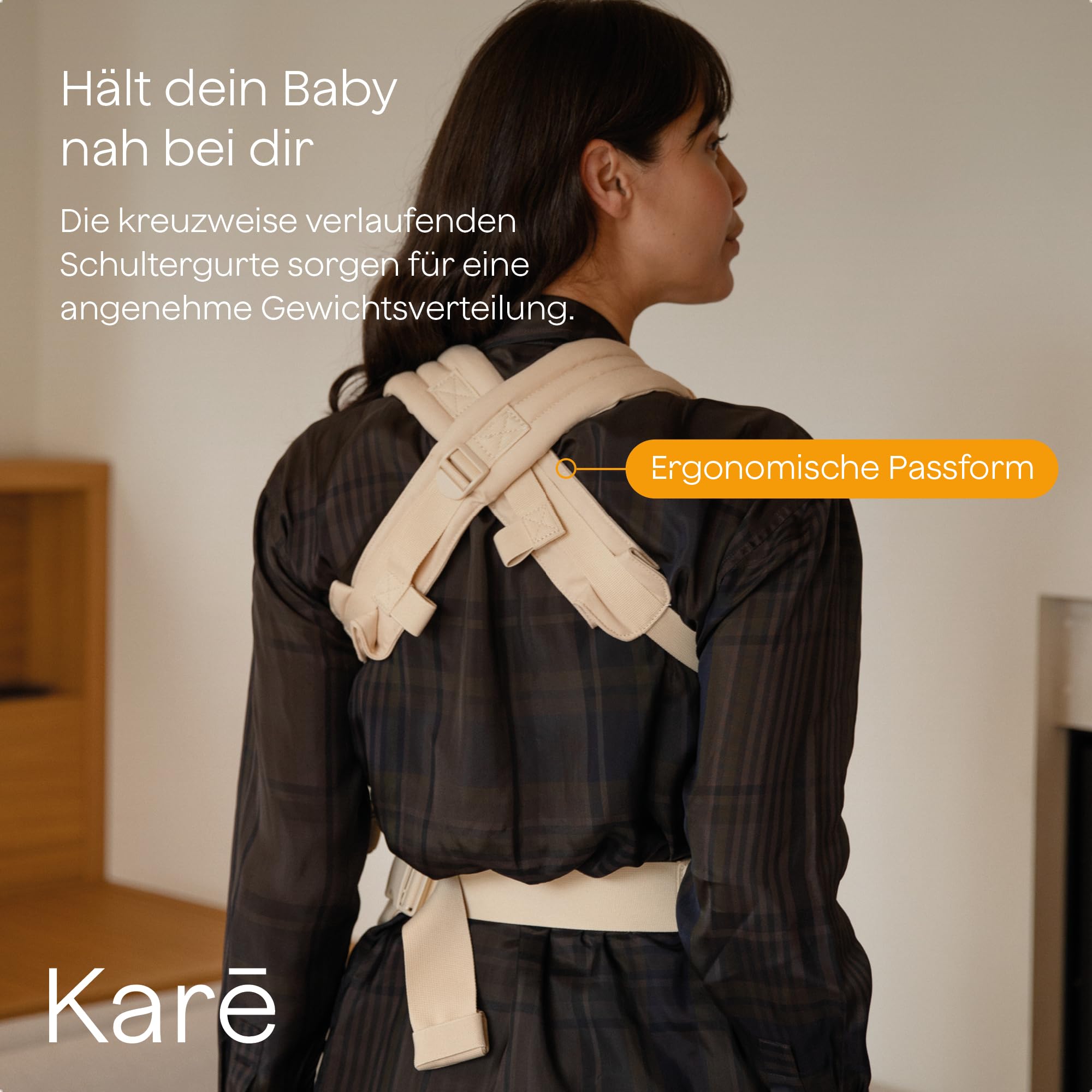 Baby Carrier - Babytrage bis 20 kg - Ergonomische Bauch- und Rückentrage - Vanilla Cream