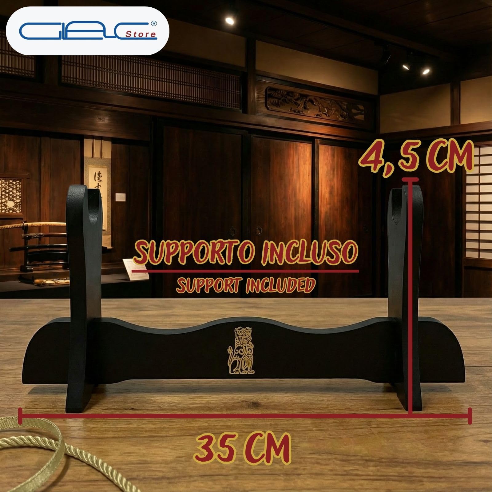 Katana Kill Bill Decorativa con Supporto incluso, Replica Non Affilata da Collezione, Spada Samurai 102 cm, 3 Modelli con Incisioni (Kill Bill 1)