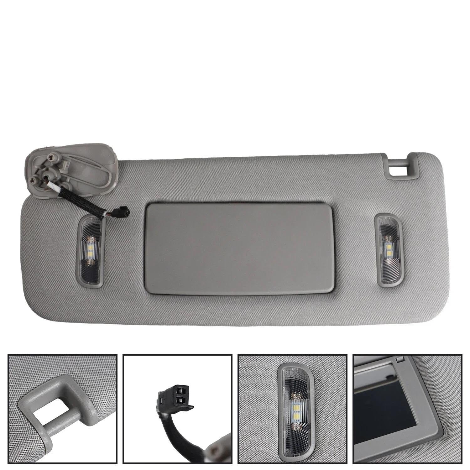 Coche Sun Shade para GMC para Sierra para Denali para Chevy para Silverado 1500, 2500, 3500, 2014-2019, Parasol Derecho para Conductor Izquierdo Parasol Ventana Coche(Gray Left Side)